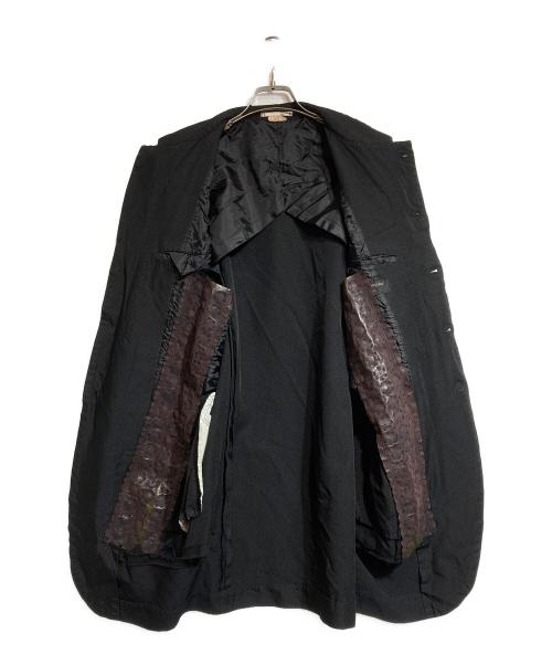 COMME des GARCONS HOMME PLUS（コムデギャルソンオムプリュス）COMME des GARCONS HOMME PLUS (コムデギャルソンオムプリュス) カットオフポリ縮スナップボタンジャケット ブラック サイズ:Sの古着・服飾アイテム