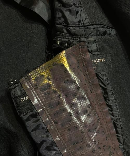 COMME des GARCONS HOMME PLUS（コムデギャルソンオムプリュス）COMME des GARCONS HOMME PLUS (コムデギャルソンオムプリュス) カットオフポリ縮スナップボタンジャケット ブラック サイズ:Sの古着・服飾アイテム