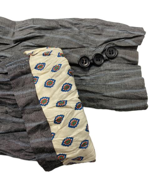 JUNYA WATANABE COMME des GARCONS（(ジュンヤワタナベ コムデギャルソン）JUNYA WATANABE COMME des GARCONS ((ジュンヤワタナベ コムデギャルソン) ストライプ縮絨ジャケット グレー サイズ:SSの古着・服飾アイテム