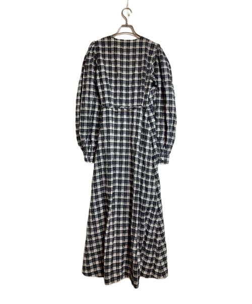 GANNI（ガニー）Ganni (ガニー) チェックワンピース ブラック×グレー サイズ:34の古着・服飾アイテム