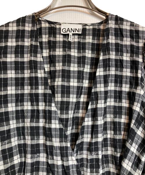 GANNI（ガニー）Ganni (ガニー) チェックワンピース ブラック×グレー サイズ:34の古着・服飾アイテム