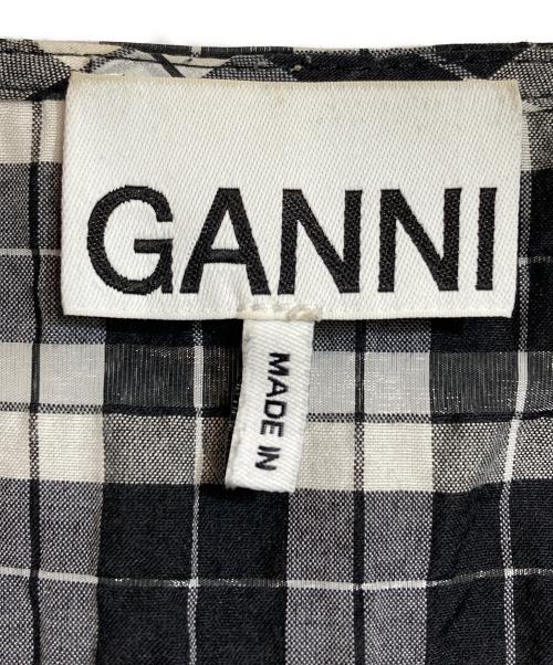 GANNI（ガニー）Ganni (ガニー) チェックワンピース ブラック×グレー サイズ:34の古着・服飾アイテム
