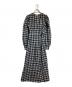 Ganni（ガニー）の古着「チェックワンピース」｜ブラック×グレー
