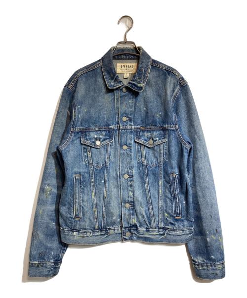 Denim & Supply Ralph Lauren（デニム＆サプライ ラルフローレン）Denim & Supply Ralph Lauren (デニム＆サプライ ラルフローレン) ペイントデニムジャケット ネイビー サイズ:Mの古着・服飾アイテム