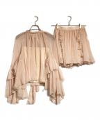 Snidelスナイデル）の古着「ラッフルミニセットアップ」｜ピンク