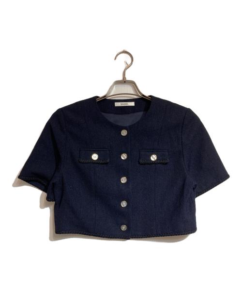 Snidel（スナイデル）Snidel (スナイデル) サマーツイードジャケット ネイビー サイズ:1の古着・服飾アイテム