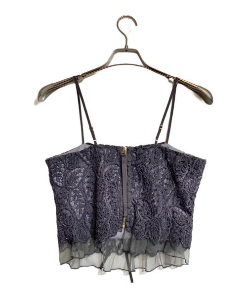 Snidel（スナイデル）Snidel (スナイデル) リーフレースビスチェ/タイトスカート グレー サイズ:Fの古着・服飾アイテム