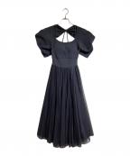 Snidel×Chacottスナイデル×チャコット）の古着「ニット×チュールコンビワンピース」｜グレー