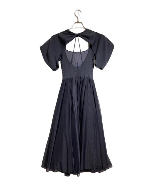 Snidel（スナイデル）Snidel (スナイデル) Chacott (チャコット) ニット×チュールコンビワンピース グレーの古着・服飾アイテム