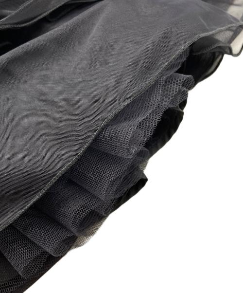 Snidel（スナイデル）Snidel (スナイデル) Chacott (チャコット) ニット×チュールコンビワンピース グレーの古着・服飾アイテム