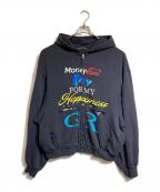 PROJECT G/Rプロジェクト ジーアール）の古着「Happiness Zip Hoodie」｜ブラック