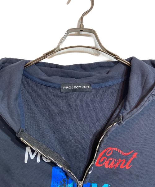 PROJECT G/R（プロジェクト ジーアール）PROJECT G/R (プロジェクト ジーアール) Happiness Zip Hoodie ブラック サイズ:2の古着・服飾アイテム