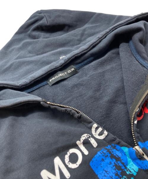PROJECT G/R（プロジェクト ジーアール）PROJECT G/R (プロジェクト ジーアール) Happiness Zip Hoodie ブラック サイズ:2の古着・服飾アイテム