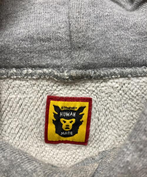 HUMAN MADE（ヒューマンメイド）HUMAN MADE (ヒューマンメイド) ラバープリントロゴパーカー グレー サイズ:XLの古着・服飾アイテム