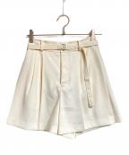 FRAY IDフレイ アイディー）の古着「ダブルサテンショートパンツ」｜ベージュ