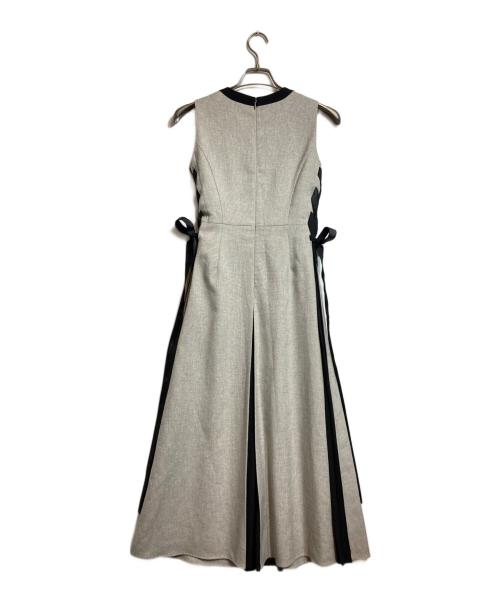 Snidel（スナイデル）Snidel (スナイデル) サイドプリーツバイカラーワンピース ベージュ×ブラック サイズ:1の古着・服飾アイテム