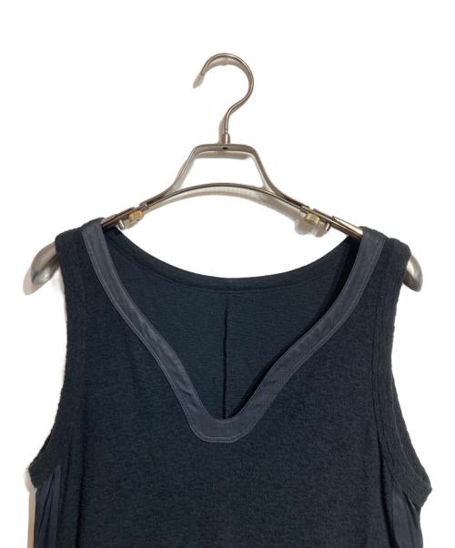 TAKESHI KOSAKA by Y's Pink Label（タケシコウサカ バイ ワイズピンクレーベル）TAKESHI KOSAKA by Y's Pink Label (タケシコウサカ バイ ワイズピンクレーベル) パイピングノースリーブワンピース ブラック サイズ:1の古着・服飾アイテム