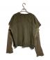NVRFRGT (ネヴァーフォーゲット) PANELLED DOUBLE LAYER C/N SWEAT グリーン サイズ:3：12000円