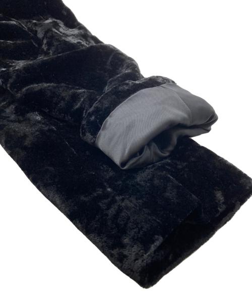 COMME des GARCONS HOMME PLUS（コムデギャルソンオムプリュス）COMME des GARCONS HOMME PLUS (コムデギャルソンオムプリュス) ベロアロングテーラードジャケット ブラック サイズ:Ｓの古着・服飾アイテム