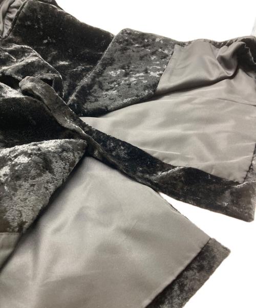 COMME des GARCONS HOMME PLUS（コムデギャルソンオムプリュス）COMME des GARCONS HOMME PLUS (コムデギャルソンオムプリュス) ベロアロングテーラードジャケット ブラック サイズ:Ｓの古着・服飾アイテム