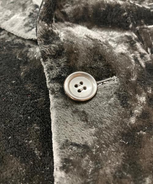 COMME des GARCONS HOMME PLUS（コムデギャルソンオムプリュス）COMME des GARCONS HOMME PLUS (コムデギャルソンオムプリュス) ベロアロングテーラードジャケット ブラック サイズ:Ｓの古着・服飾アイテム