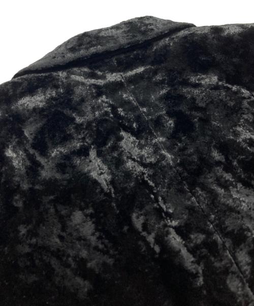 COMME des GARCONS HOMME PLUS（コムデギャルソンオムプリュス）COMME des GARCONS HOMME PLUS (コムデギャルソンオムプリュス) ベロアロングテーラードジャケット ブラック サイズ:Ｓの古着・服飾アイテム