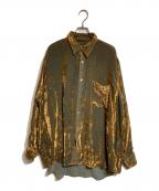 COMME des GARCONS HOMME PLUSコムデギャルソンオムプリュス）の古着「ベロアシャツ」｜ベージュ