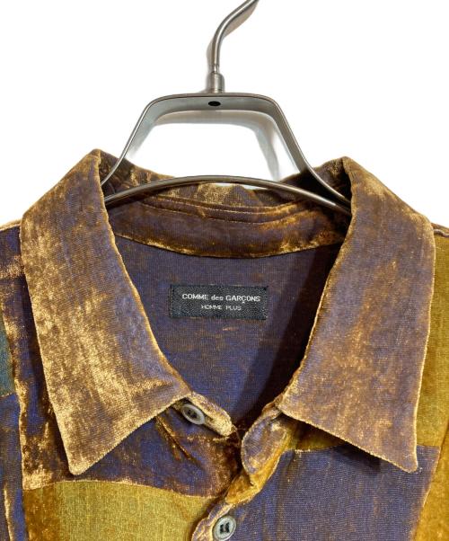 COMME des GARCONS HOMME PLUS（コムデギャルソンオムプリュス）COMME des GARCONS HOMME PLUS (コムデギャルソンオムプリュス) ベロアパネルパターンシャツ ベージュ サイズ:なしの古着・服飾アイテム
