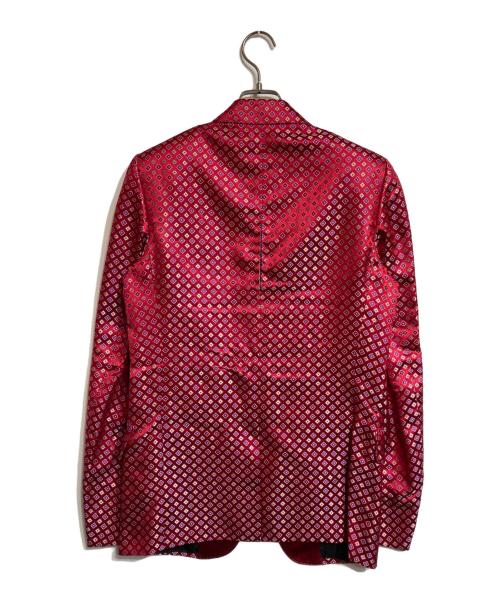 Christian Dior（クリスチャン ディオール）Christian Dior (クリスチャン ディオール) 総柄シルクテーラードジャケット レッド サイズ:44の古着・服飾アイテム