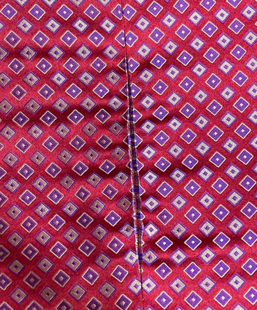 Christian Dior（クリスチャン ディオール）Christian Dior (クリスチャン ディオール) 総柄シルクテーラードジャケット レッド サイズ:44の古着・服飾アイテム