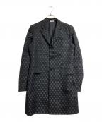 COMME des GARCONS HOMME PLUSコムデギャルソンオムプリュス）の古着「ドット柄ロングテーラードジャケット」｜ブラック