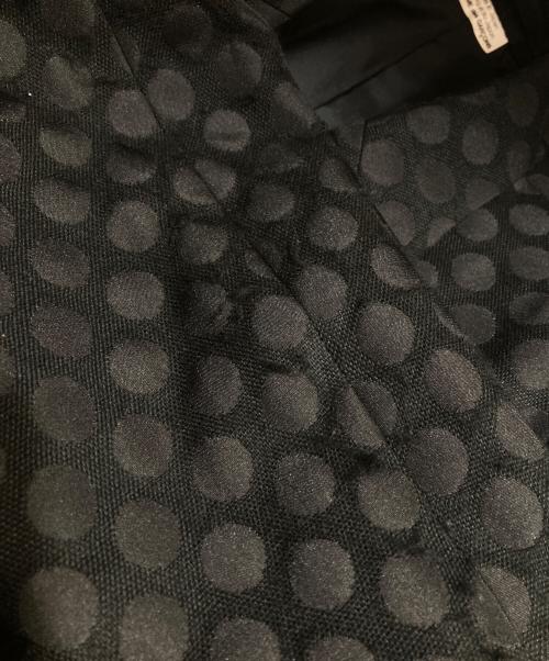 COMME des GARCONS HOMME PLUS（コムデギャルソンオムプリュス）COMME des GARCONS HOMME PLUS (コムデギャルソンオムプリュス) ドット柄ロングテーラードジャケット ブラック サイズ:Ｓの古着・服飾アイテム