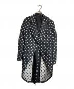COMME des GARCONS HOMME PLUSコムデギャルソンオムプリュス）の古着「ドット柄モーニングジャケット」｜グレー