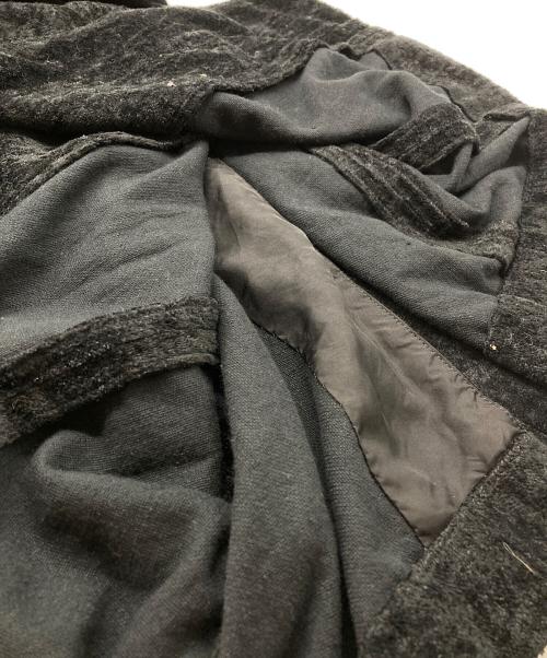 COMME des GARCONS HOMME PLUS（コムデギャルソンオムプリュス）COMME des GARCONS HOMME PLUS (コムデギャルソンオムプリュス) パイルスタッズロングジャケット ブラック サイズ:Sの古着・服飾アイテム