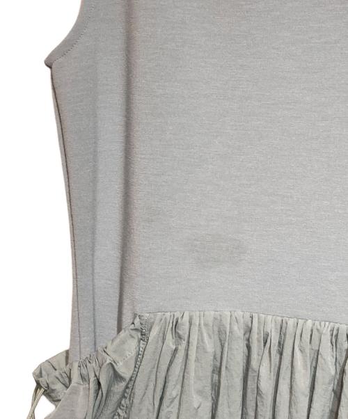 AMOMENTO（アモーメント）AMOMENTO (アモーメント) SHEER JERSEY ワンピース ブルーの古着・服飾アイテム