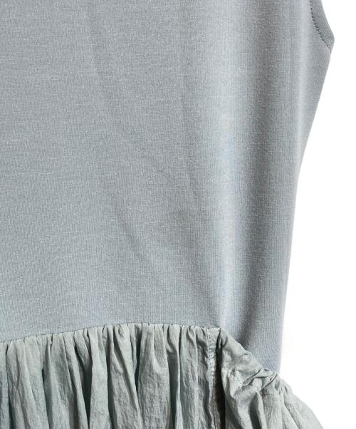AMOMENTO（アモーメント）AMOMENTO (アモーメント) SHEER JERSEY ワンピース ブルーの古着・服飾アイテム