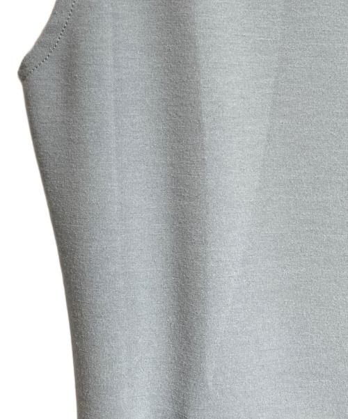 AMOMENTO（アモーメント）AMOMENTO (アモーメント) SHEER JERSEY ワンピース ブルーの古着・服飾アイテム