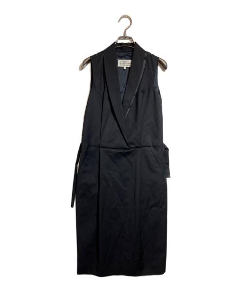 MARTIN MARGIELA（マルタン・マルジェラ）MARTIN MARGIELA (マルタン・マルジェラ) ベルト付切替ワンピース ブラック サイズ:36の古着・服飾アイテム