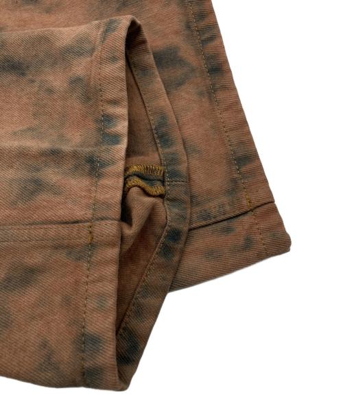 DRIES VAN NOTEN（ドリスヴァンノッテン）DRIES VAN NOTEN (ドリスヴァンノッテン) オーバーダイマーブルデニムパンツ ブラウン サイズ:30の古着・服飾アイテム