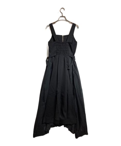 mixxdavid（ミックスデイビット）MIXXDAVID (ミックスデイビット) ロングジャンパースカート ブラック サイズ:Freeの古着・服飾アイテム