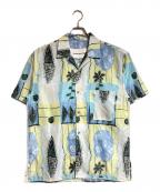 ANDERSSON BELLアンダーソンベル）の古着「FISH FLOWER OPEN COLLAR SHIRT」｜スカイブルー