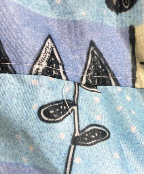 ANDERSSON BELL（アンダーソンベル）ANDERSSON BELL (アンダーソンベル) FISH FLOWER OPEN COLLAR SHIRT スカイブルー サイズ:Lの古着・服飾アイテム