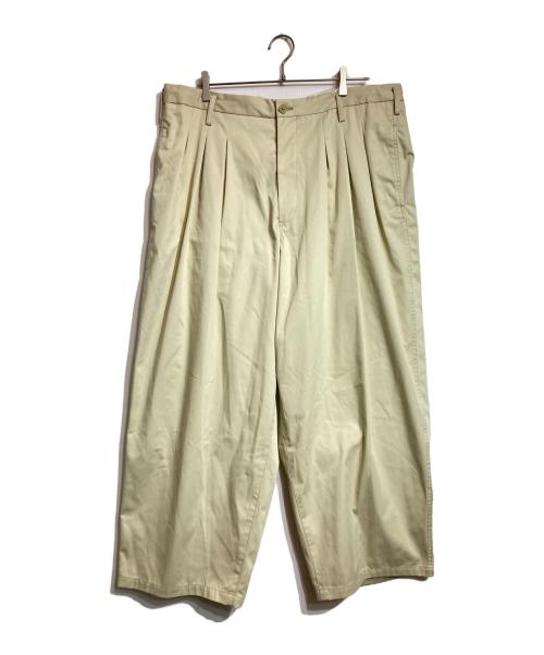 Y's for men（ワイズフォーメン）Y'S for men (ワイズフォーメン) T/C TWILL PANTS WITH 12-TUCKS ベージュ サイズ:3の古着・服飾アイテム