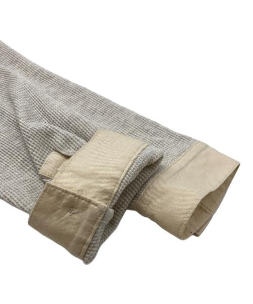 Yohji Yamamoto pour homme（ヨウジヤマモト プールオム）Yohji Yamamoto pour homme (ヨウジヤマモト プールオム) ドッキングヘンリーネックサーマルカットソー グレー サイズ:3の古着・服飾アイテム