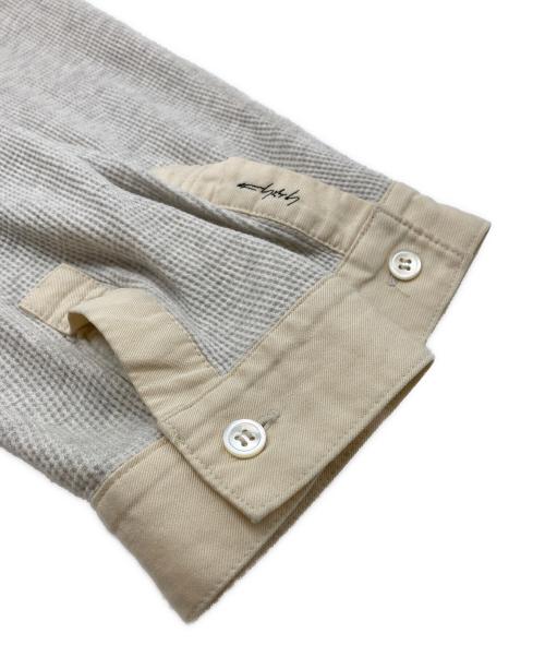 Yohji Yamamoto pour homme（ヨウジヤマモト プールオム）Yohji Yamamoto pour homme (ヨウジヤマモト プールオム) ドッキングヘンリーネックサーマルカットソー グレー サイズ:3の古着・服飾アイテム