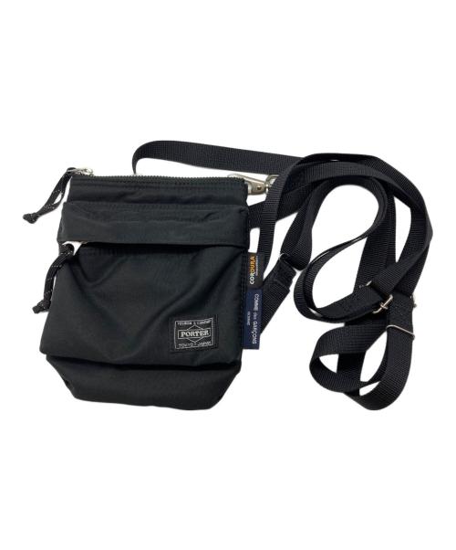 PORTER（ポーター）PORTER (ポーター) COMME des GARCONS (コムデギャルソン) エステルコーデュラオックスショルダーポーチ ブラックの古着・服飾アイテム