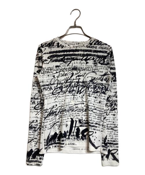 Jean Paul Gaultier FEMME（ジャンポールゴルチエ フェム）Jean Paul GAULTIER FEMME (ジャンポールゴルチェフェム) 総柄パワーネットカットソー ホワイト サイズ:40の古着・服飾アイテム