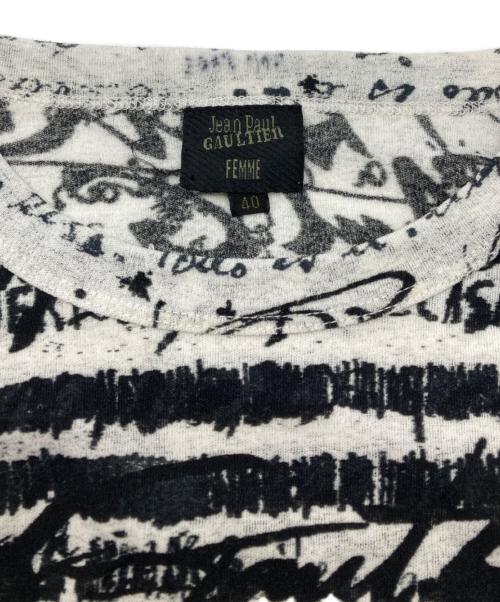 Jean Paul Gaultier FEMME（ジャンポールゴルチエ フェム）Jean Paul GAULTIER FEMME (ジャンポールゴルチェフェム) 総柄パワーネットカットソー ホワイト サイズ:40の古着・服飾アイテム