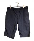 COMME des GARCONS HOMMEコムデギャルソン オム）の古着「ストライプ縮絨ハーフパンツ」｜ネイビー