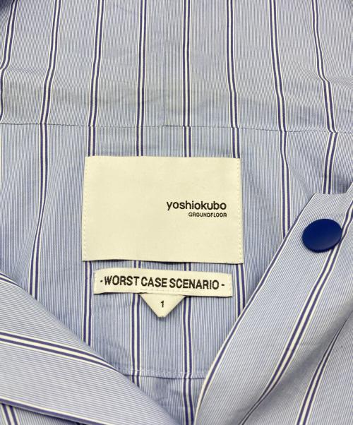yoshio kubo（ヨシオクボ）yoshio kubo (ヨシオクボ) PACKABLE SHIRT COAT ブルー サイズ:1の古着・服飾アイテム